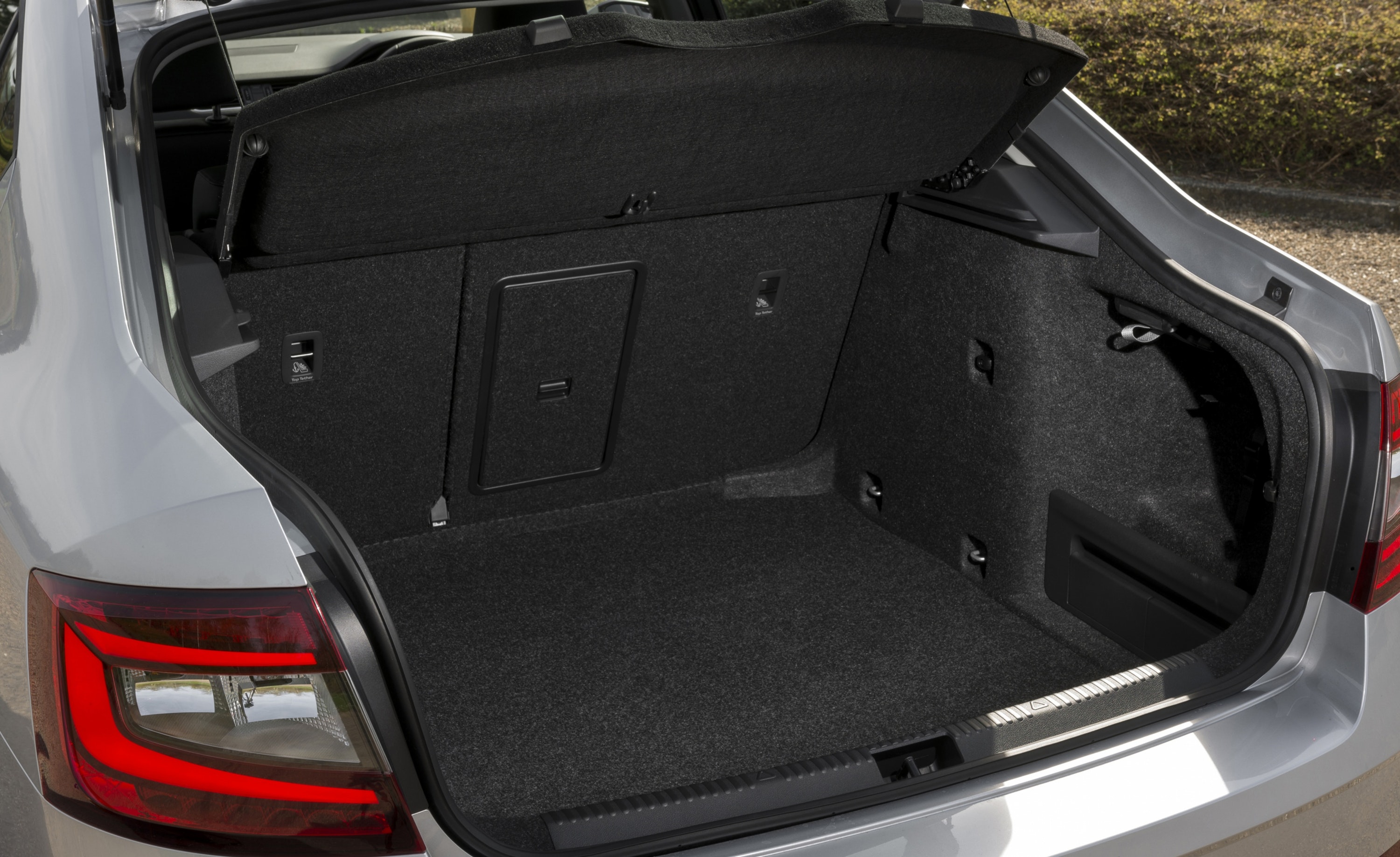 Skoda Octavia boot with hatchback open